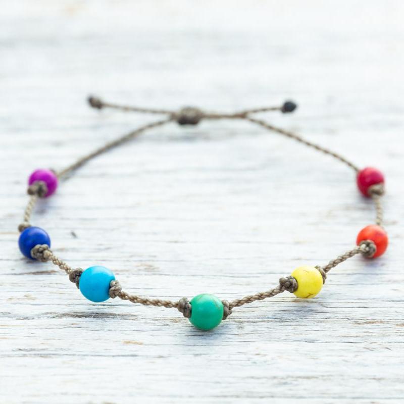 Bracelet-1948-Rainbow Howlite