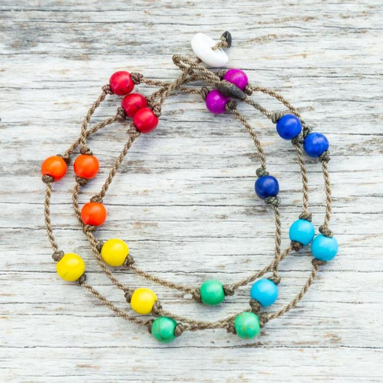 Wrap-1948-Rainbow Howlite Round Petite