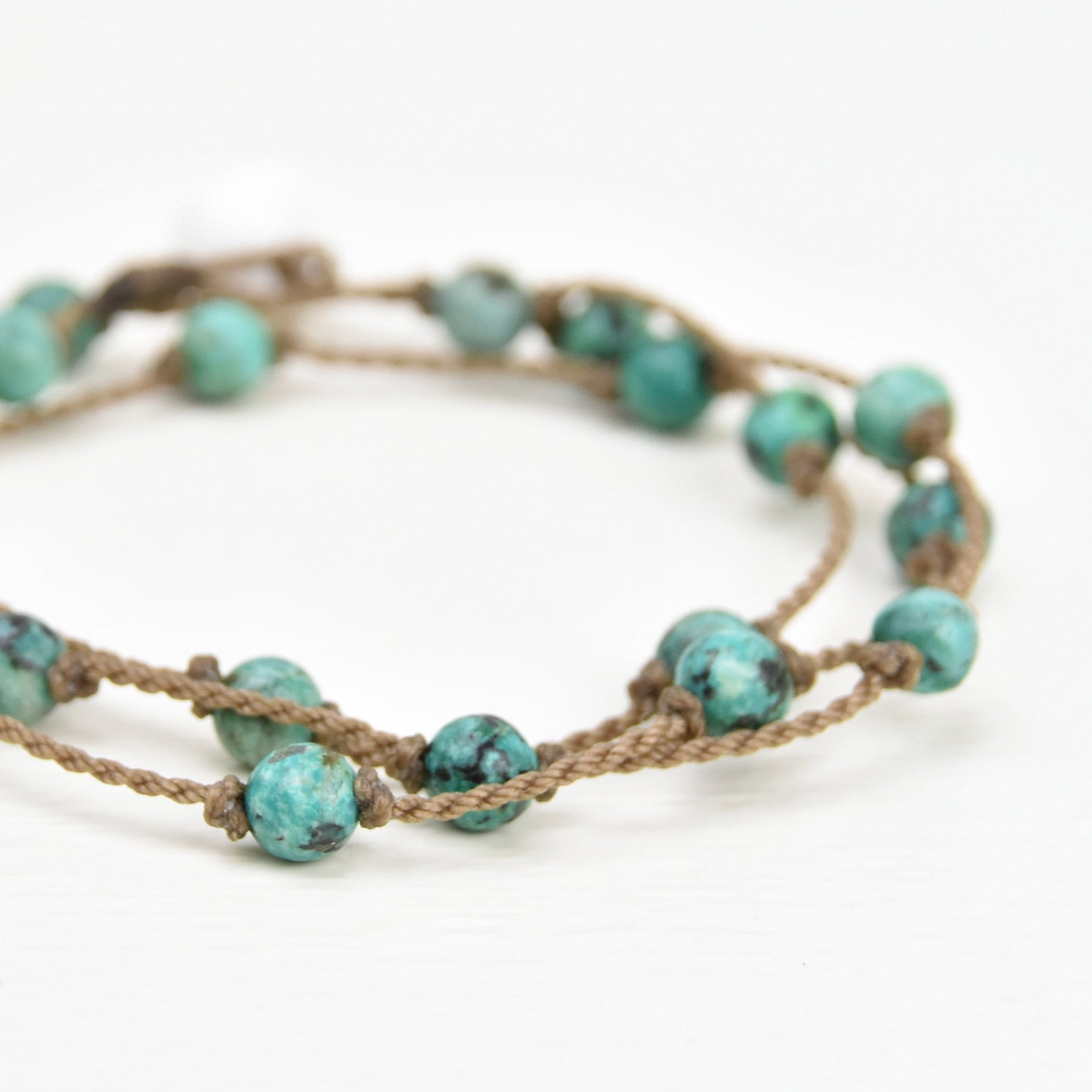 Wrap-1030-African Turquoise Round Petite