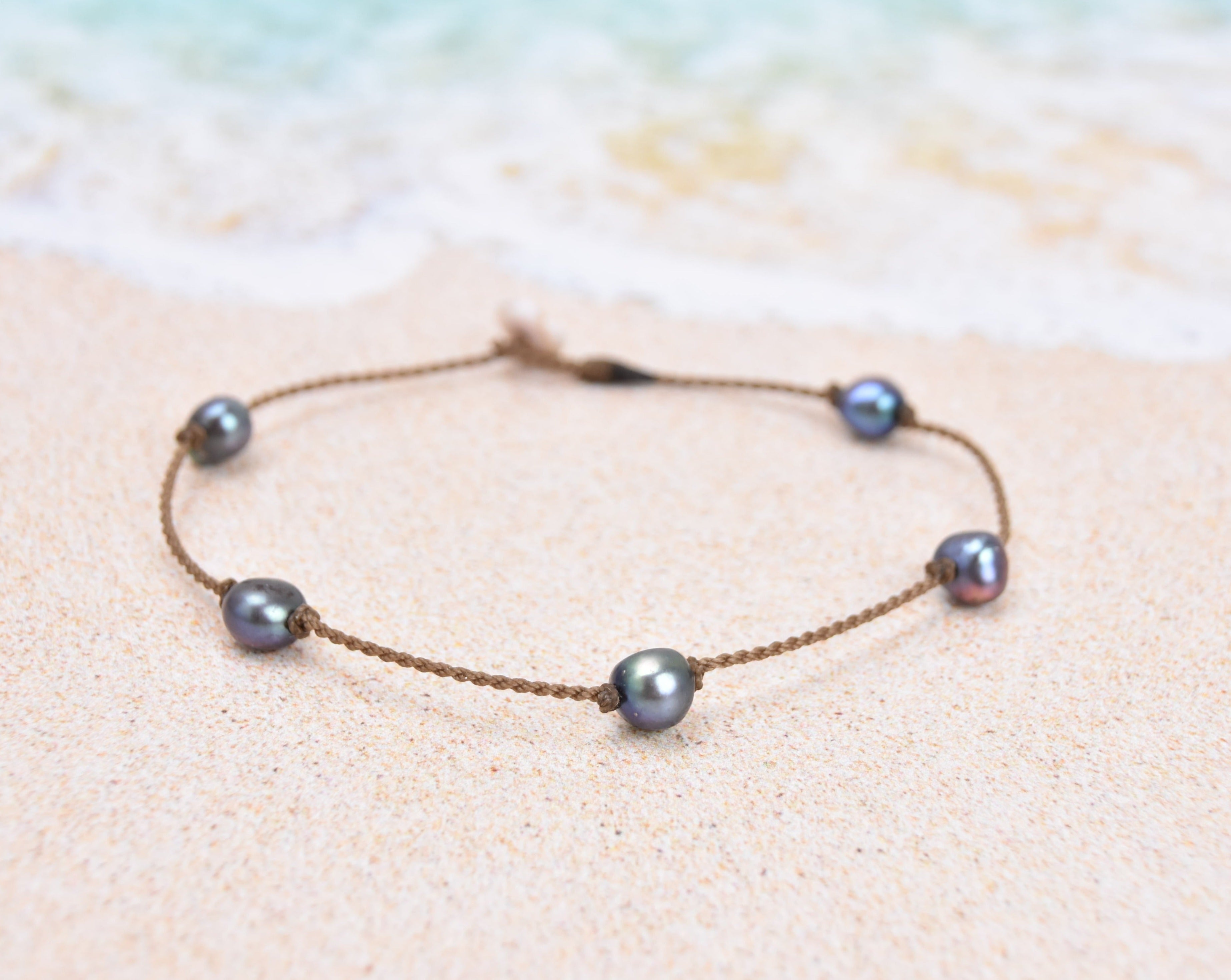Mermaid + Peacock Pearl Princess Anklets