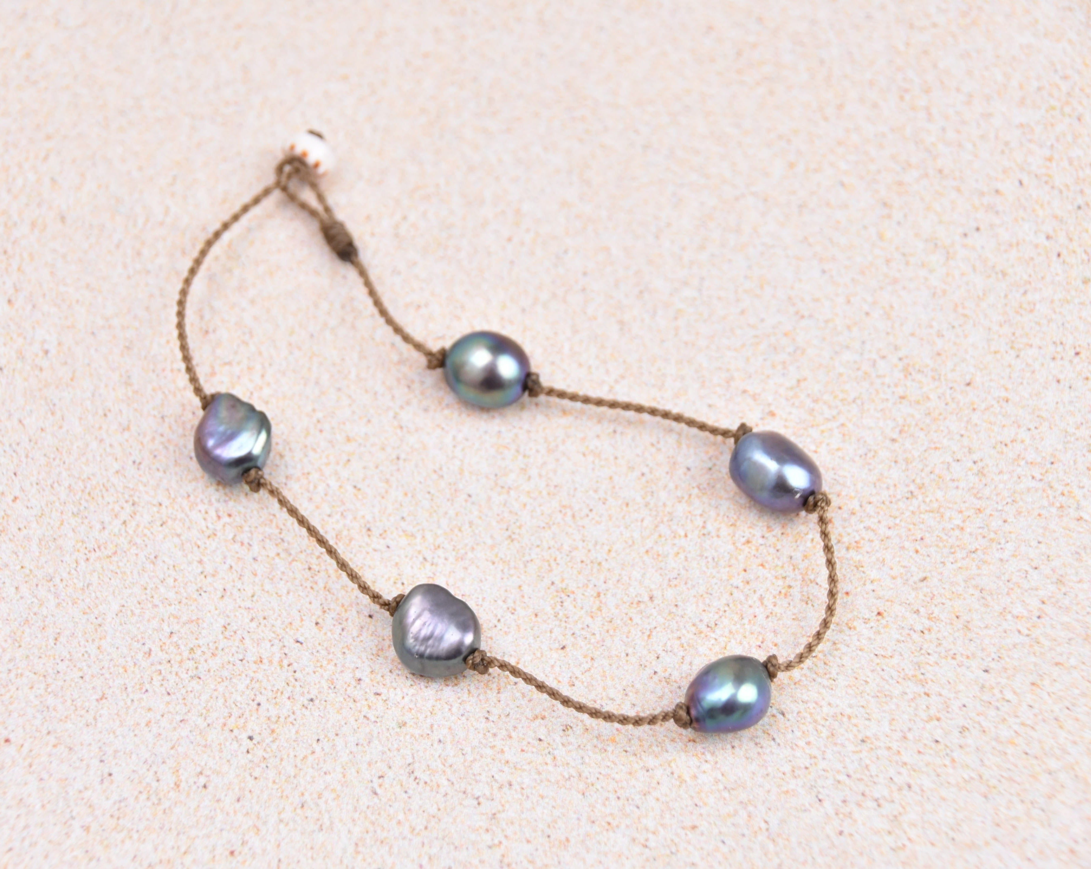 Mermaid + Peacock Pearl Princess Anklets