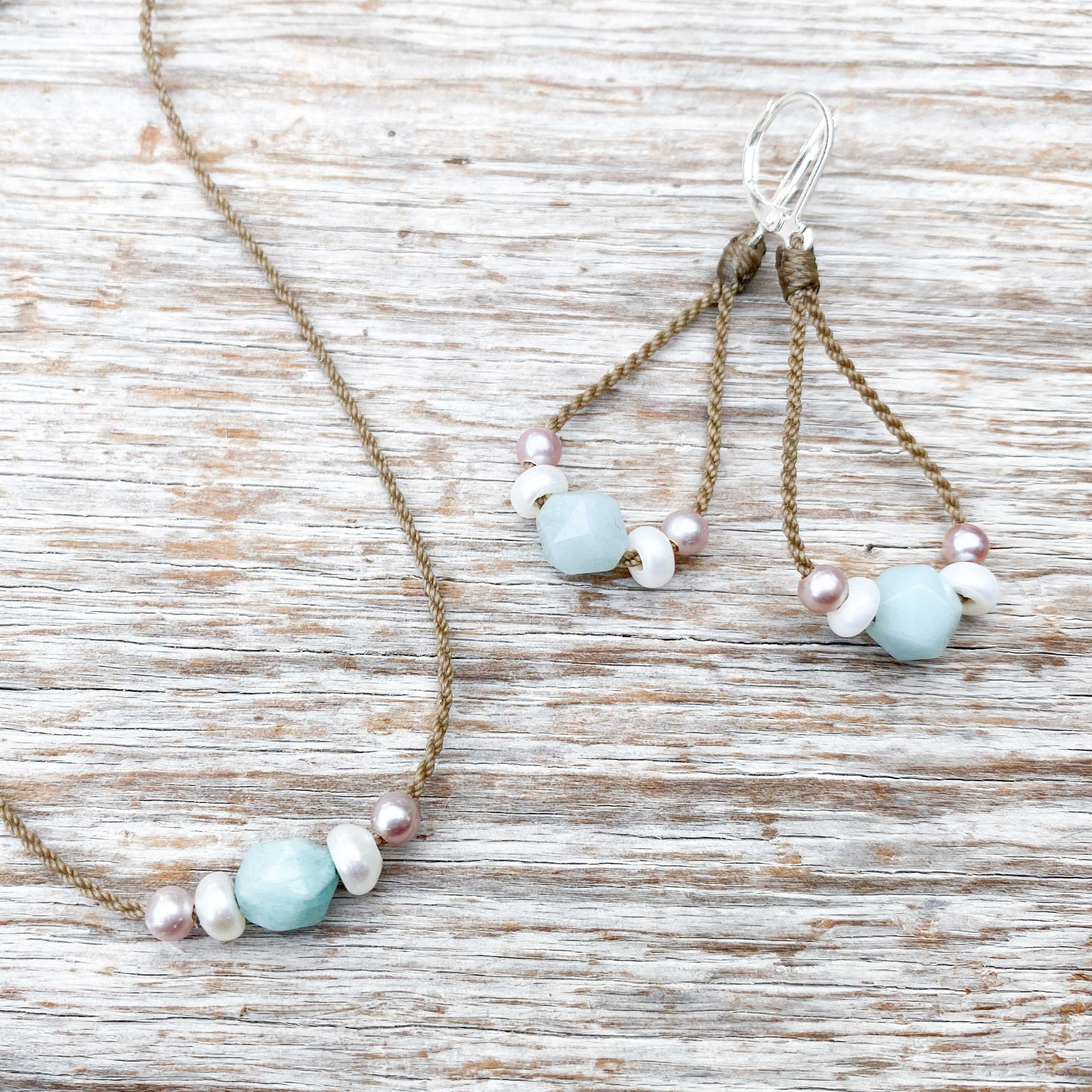 Bohemian Pearl + Stone Earrings