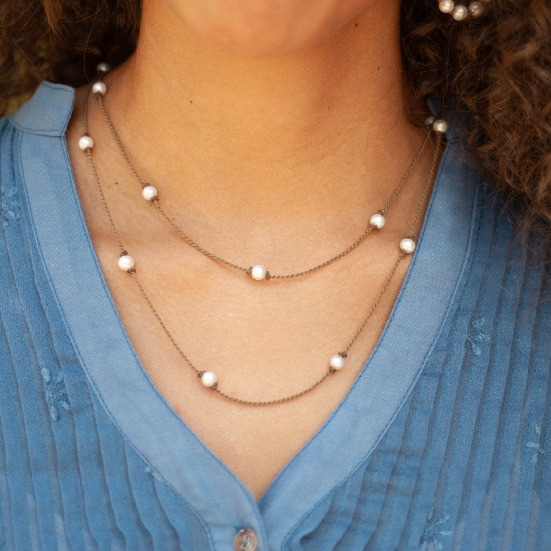 Gypsy-0032-White Pearl Oval Petite