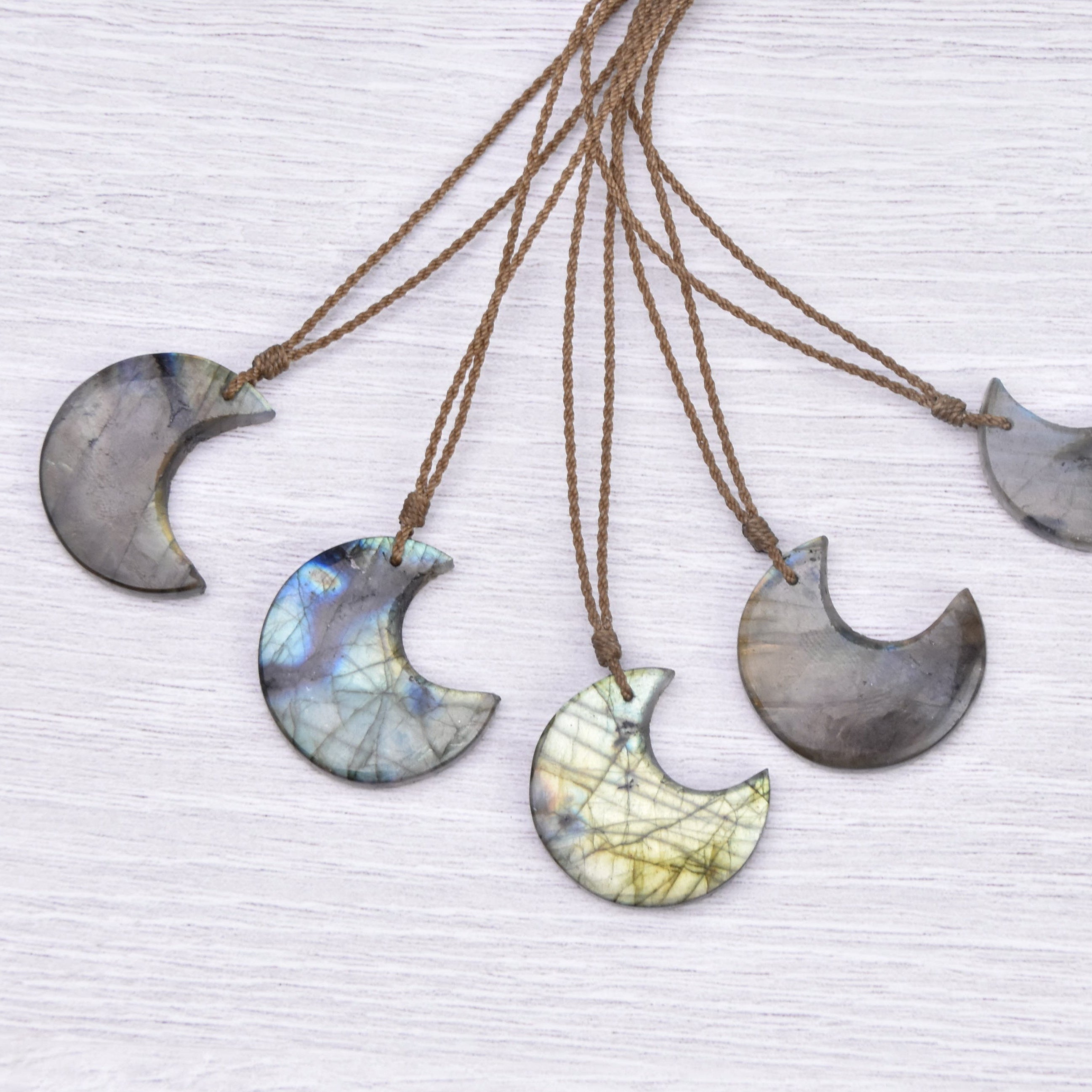 Labradorite Crescent Necklace