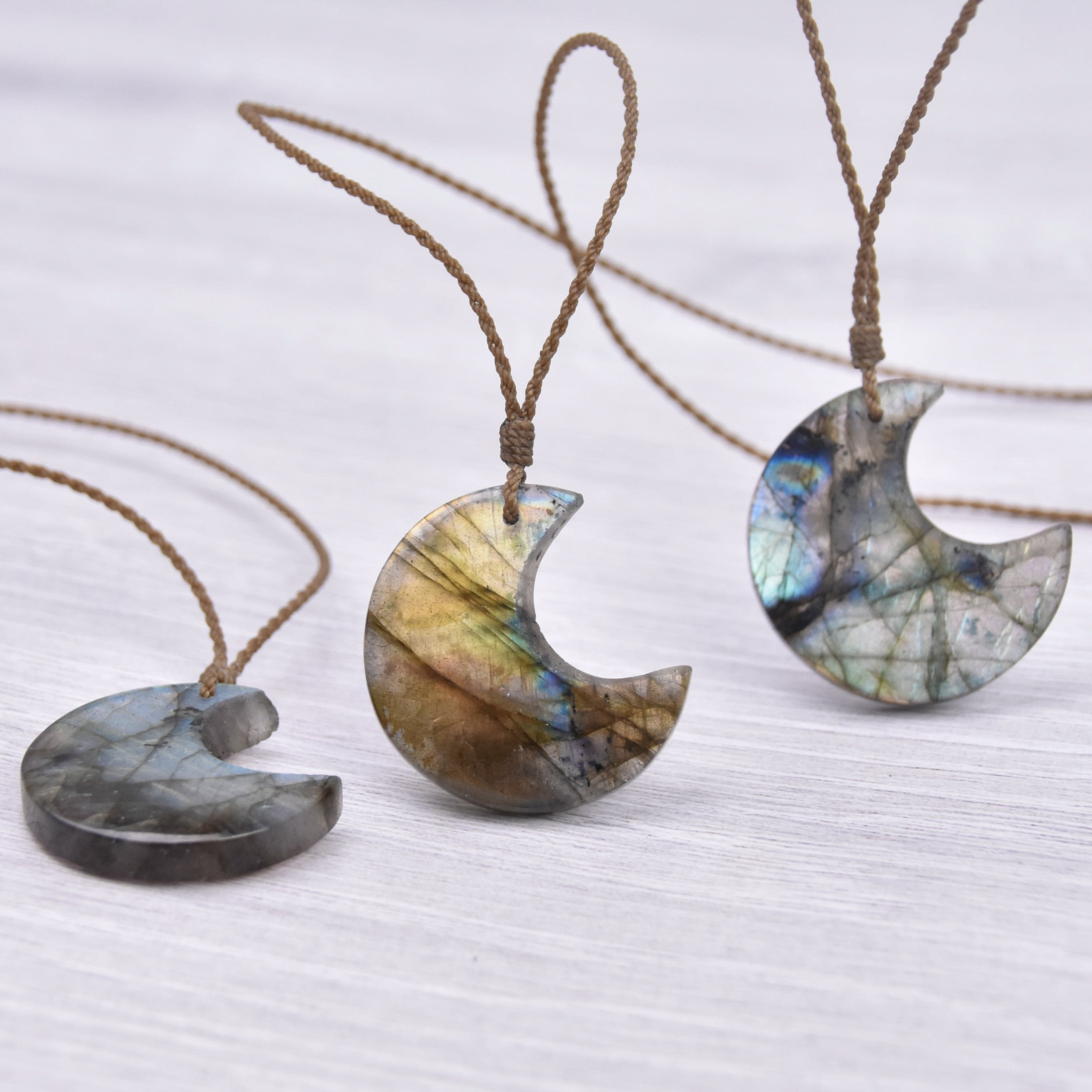 Labradorite Crescent Necklace