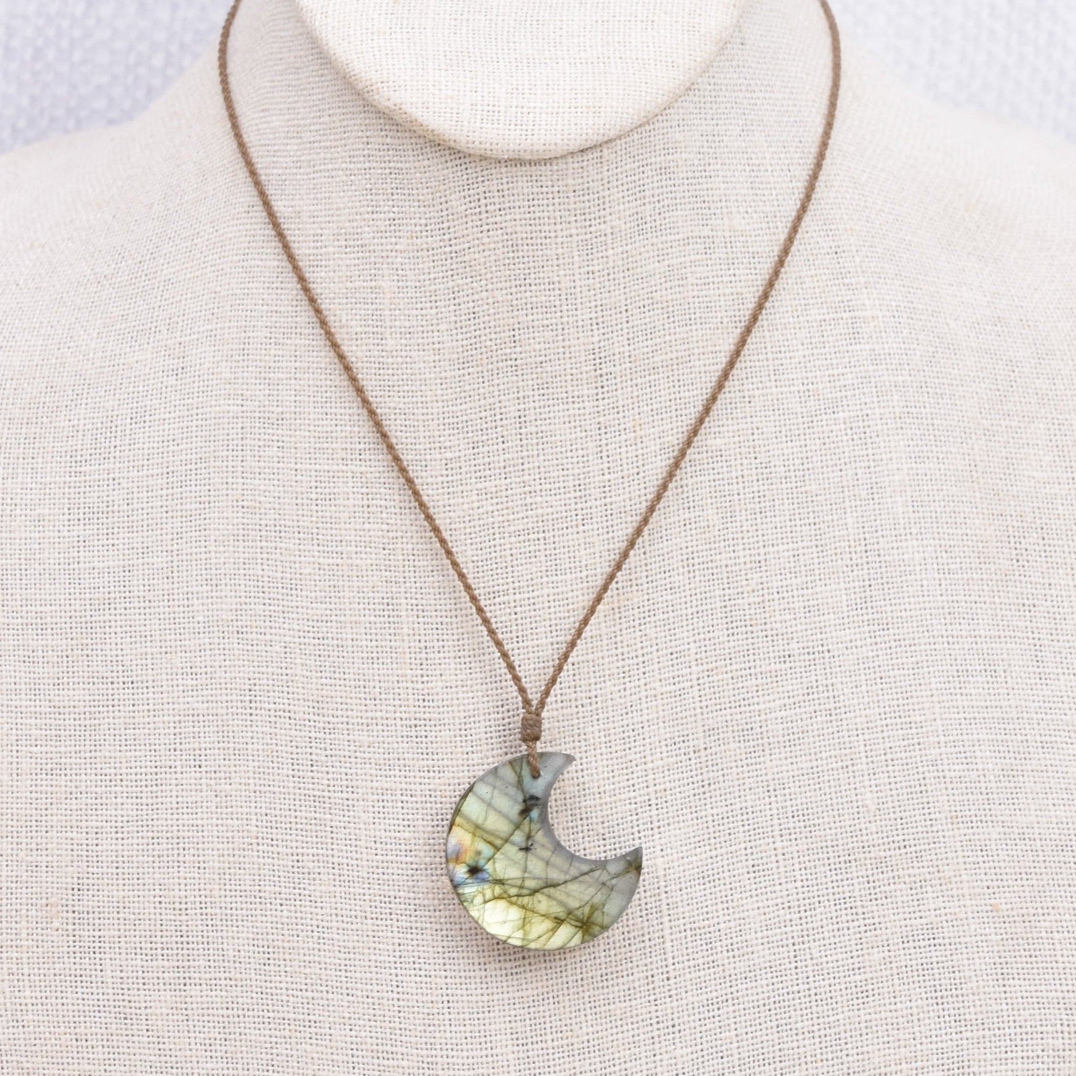 Labradorite Crescent Necklace