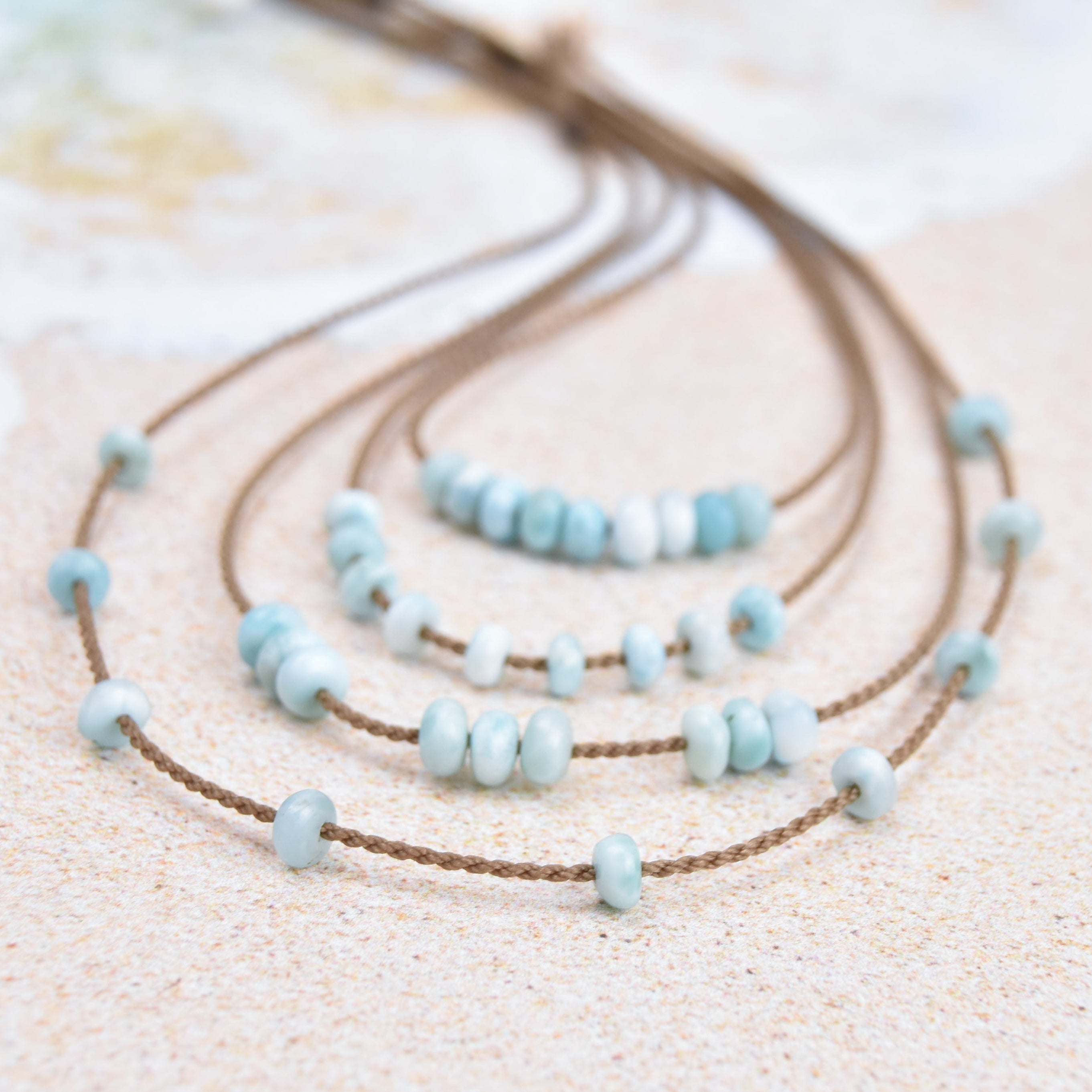 Heishi Larimar Necklace