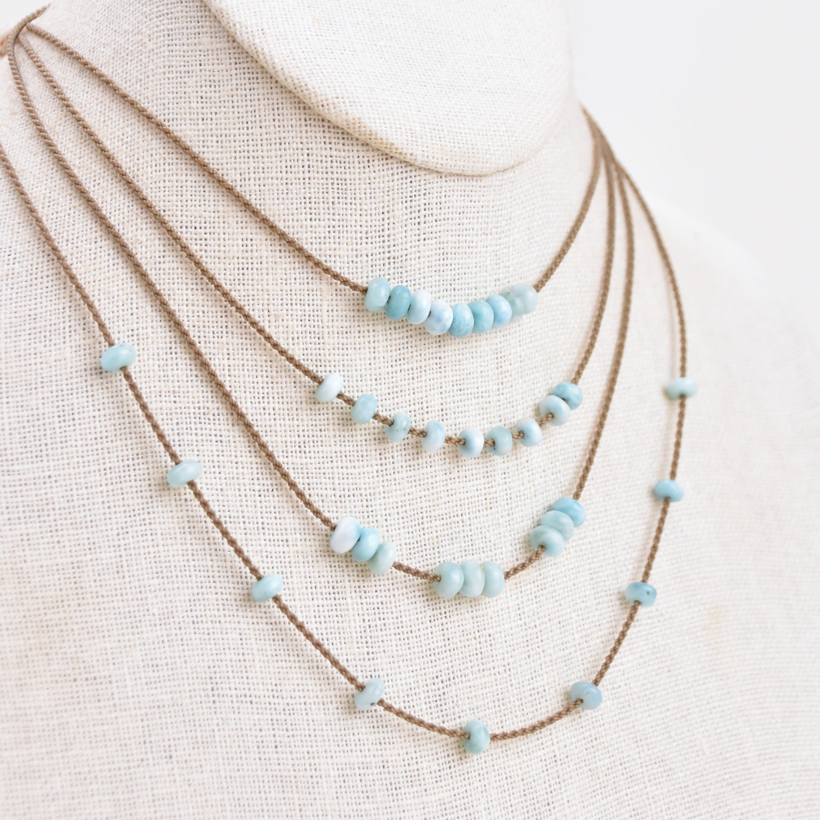 Heishi Larimar Necklace
