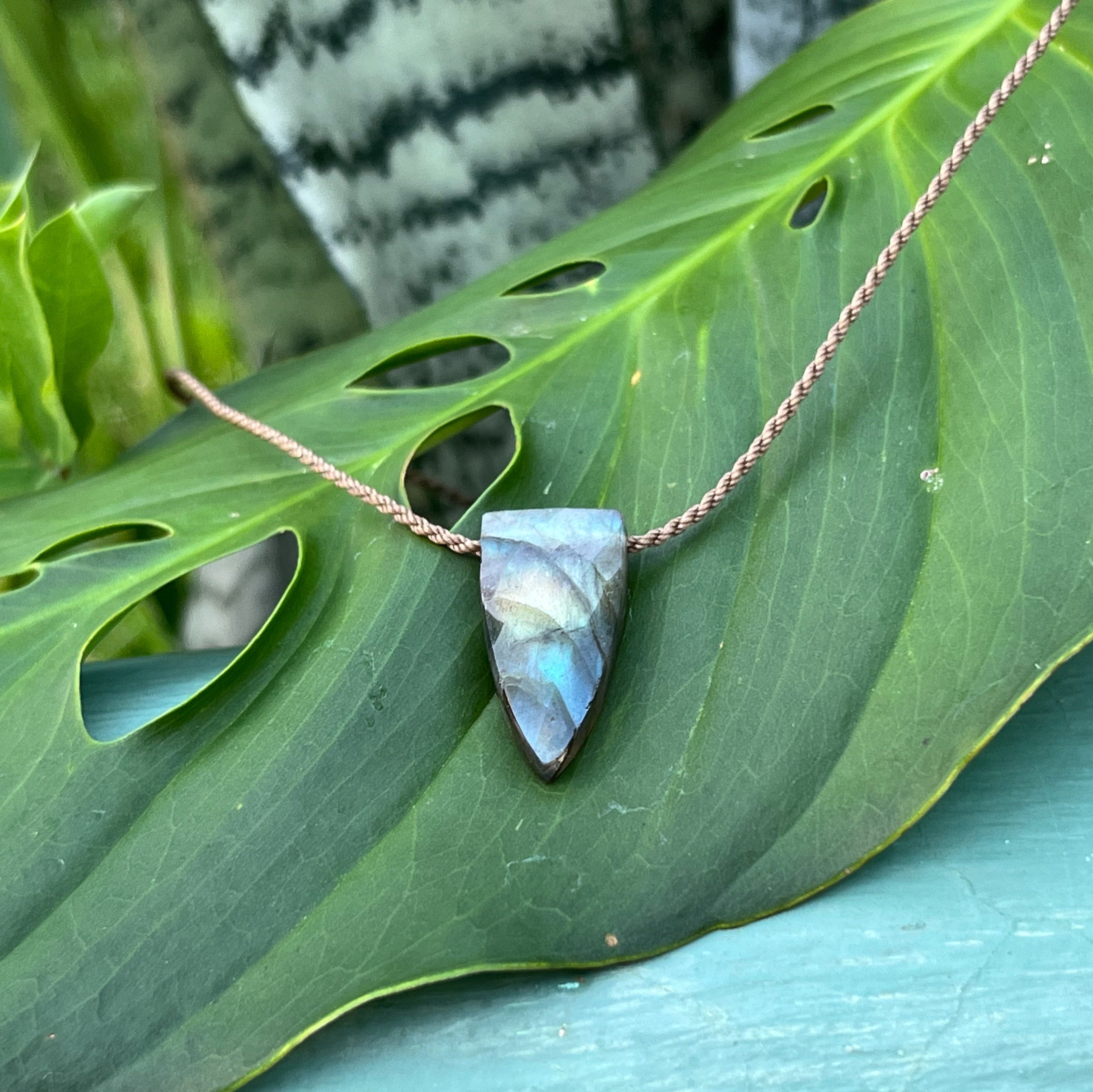 Pyramid Crystal & Gemstone Necklace