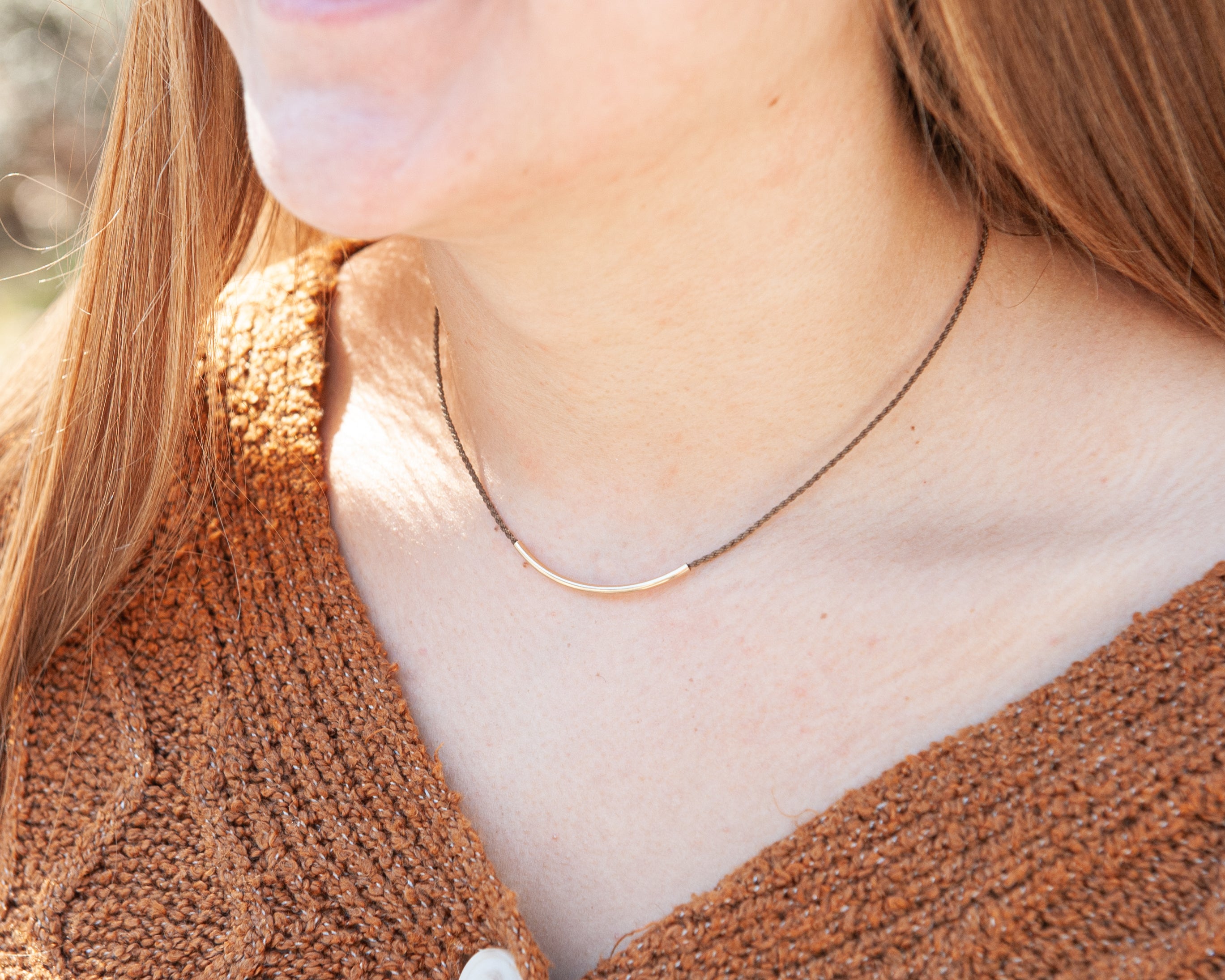 14k Gold-filled Bar Necklace