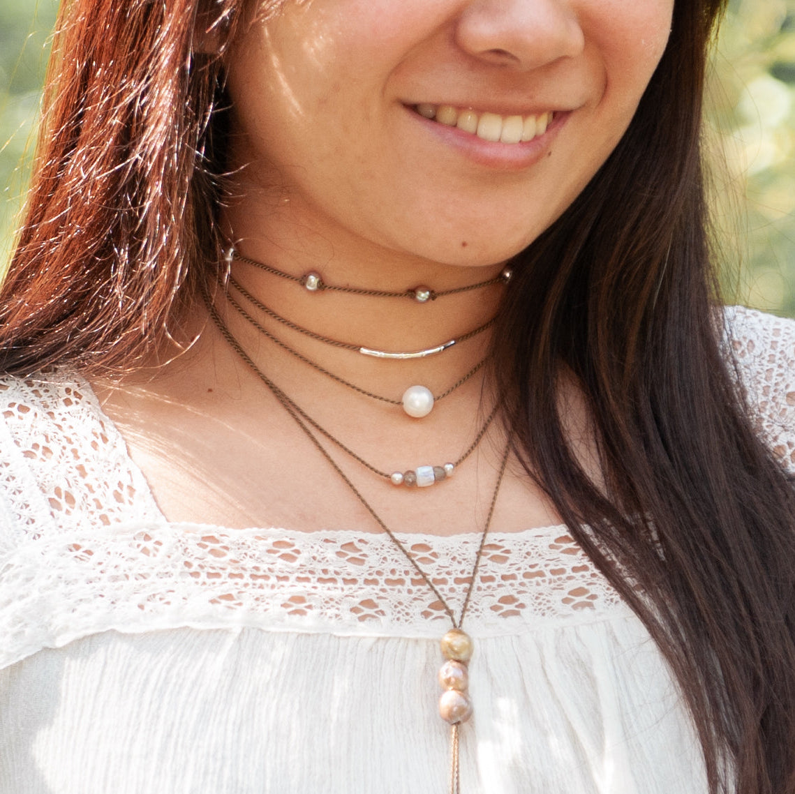 Silver Bamboo Necklace