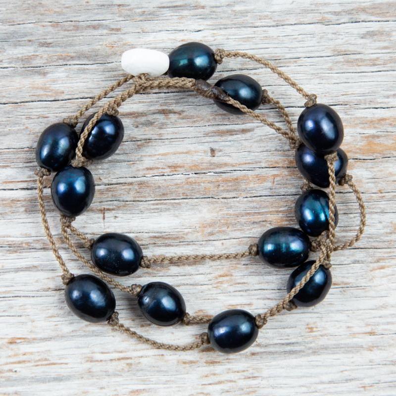 Wrap-1721-Black/Midnight Blue Pearl Rice Large