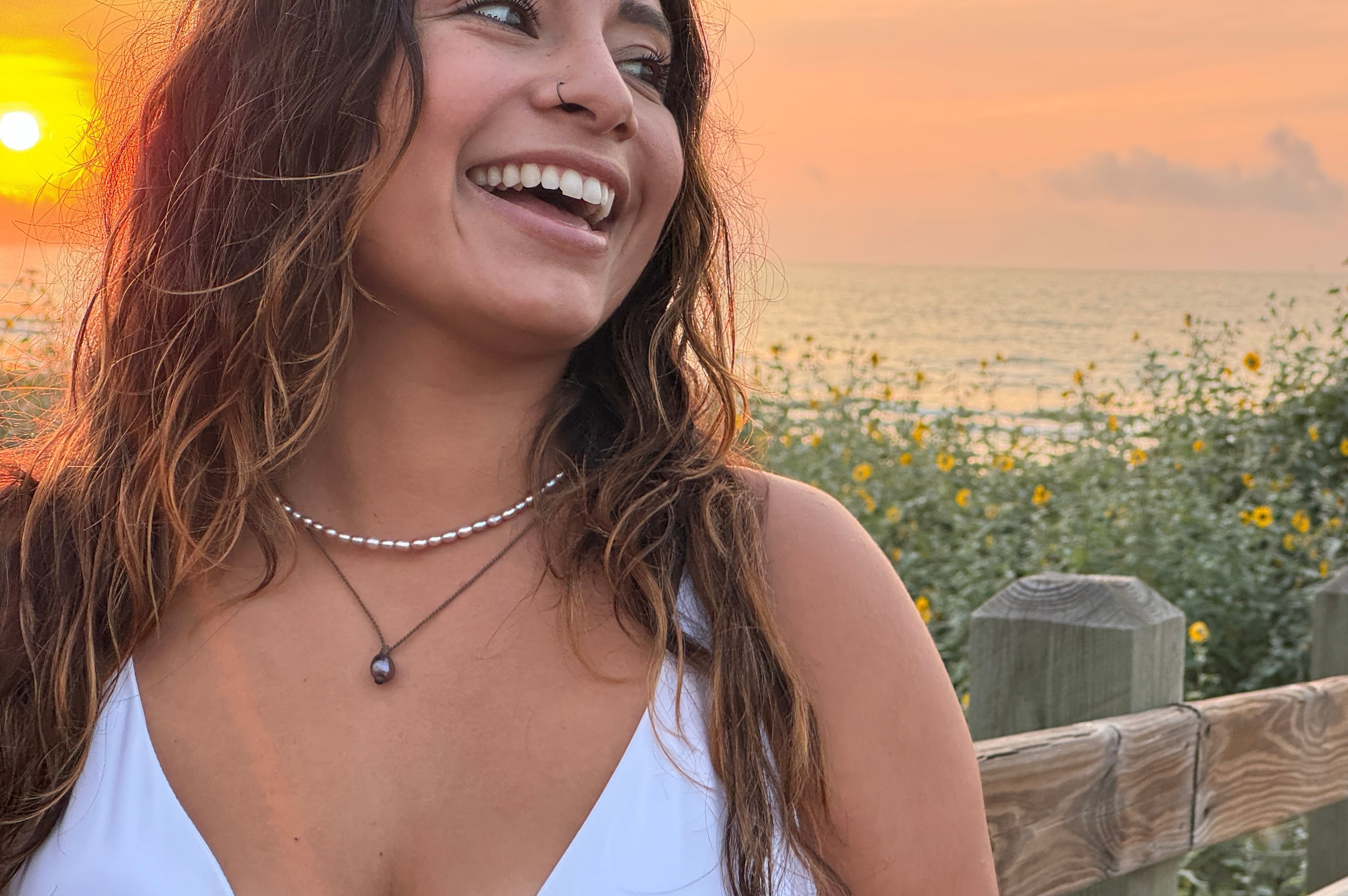 best jewelry for beach vacation waterproof rope pearl necklace bracelet tula blue