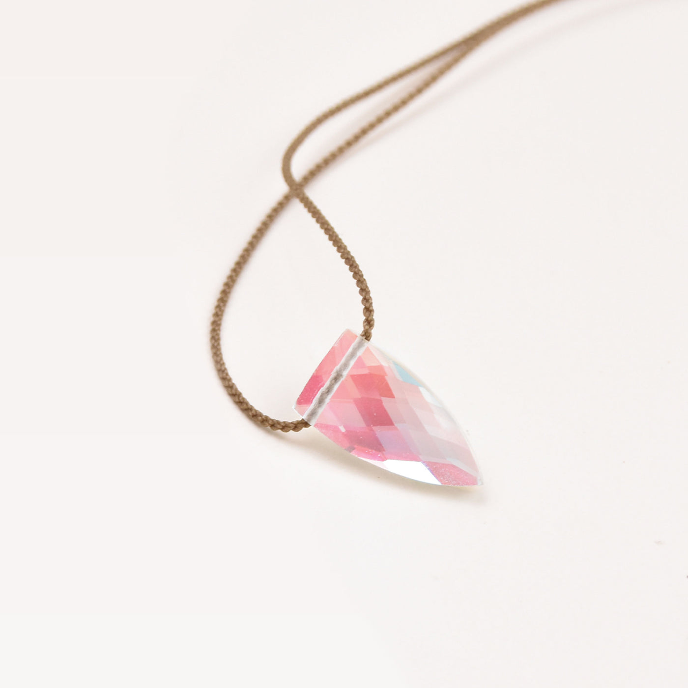 Aurora Quartz Pyramid Necklace
