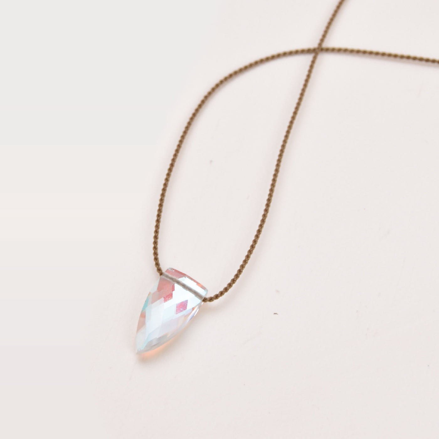 Aurora Quartz Pyramid Necklace