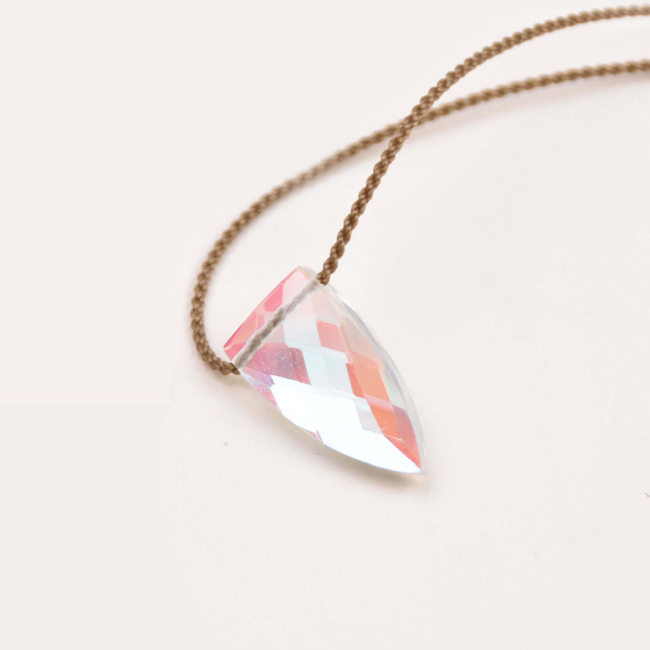 Aurora Quartz Pyramid Necklace