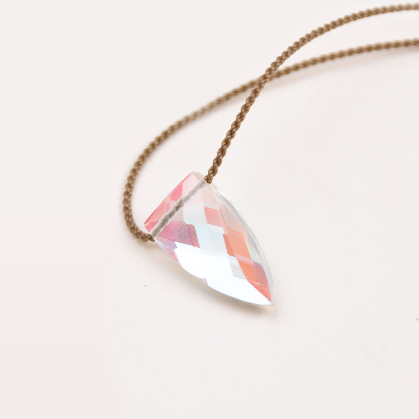 Aurora Quartz Pyramid Necklace