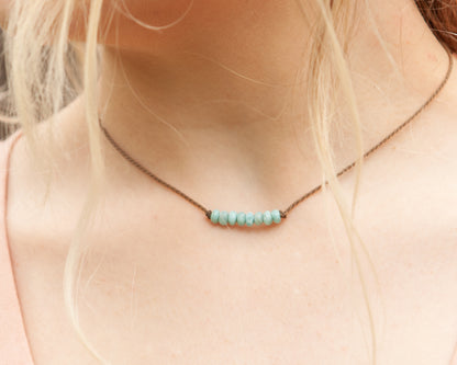 Bohemian Necklace-1190-Larimar
