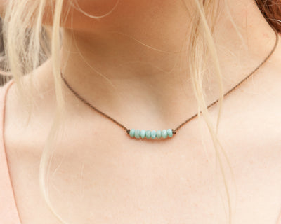 Bohemian Necklace-1190-Larimar