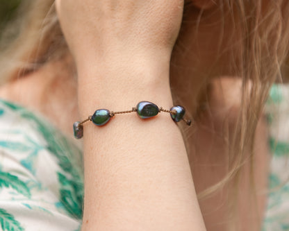 Mermaid + Peacock Pearl Bracelets