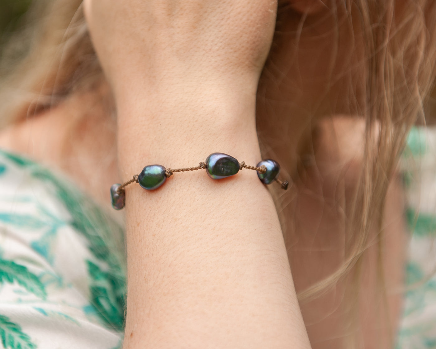 Mermaid + Peacock Pearl Bracelets