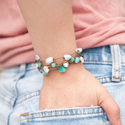 Snow at the Beach - Bracelet Stack