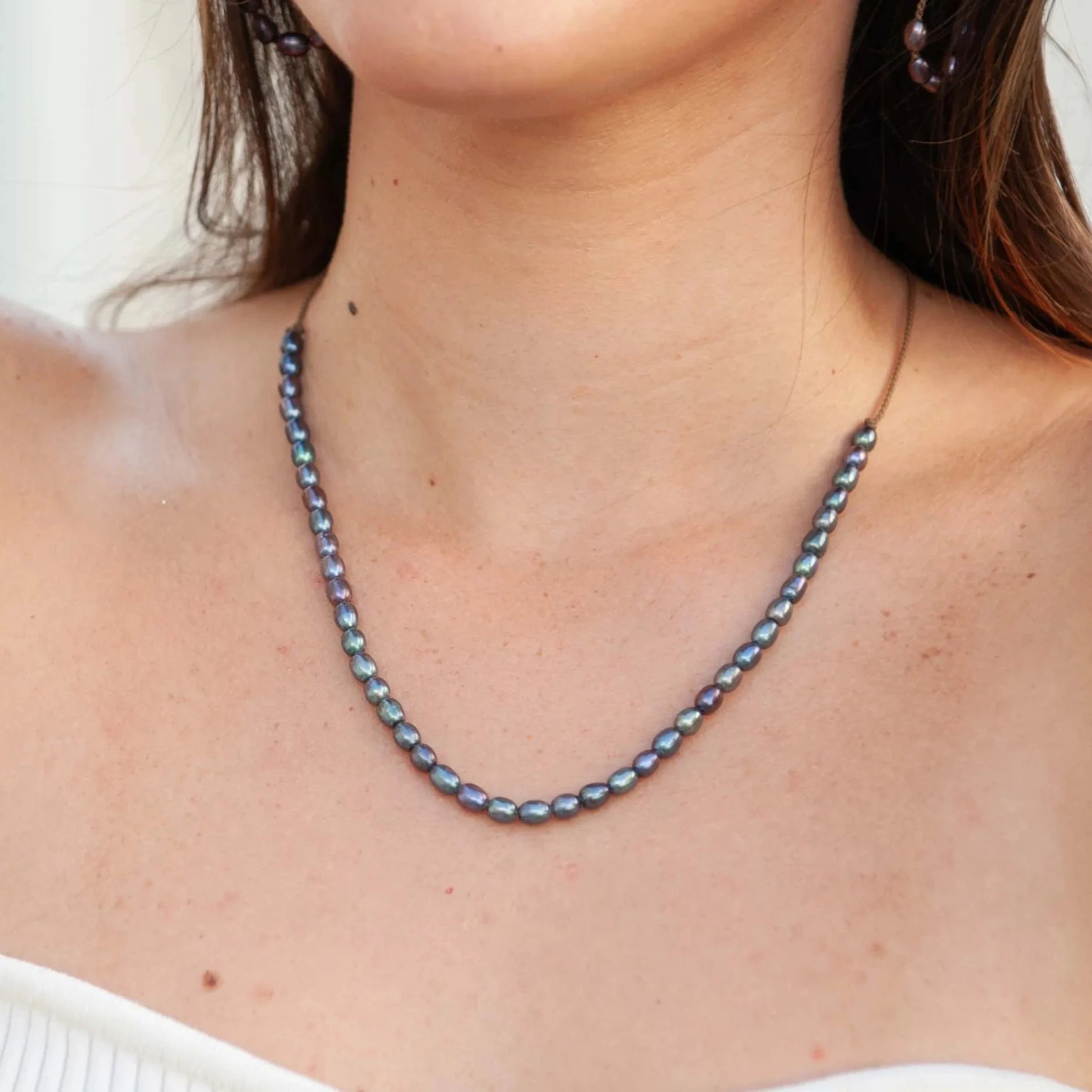 The Crown Rice Pearl Necklace