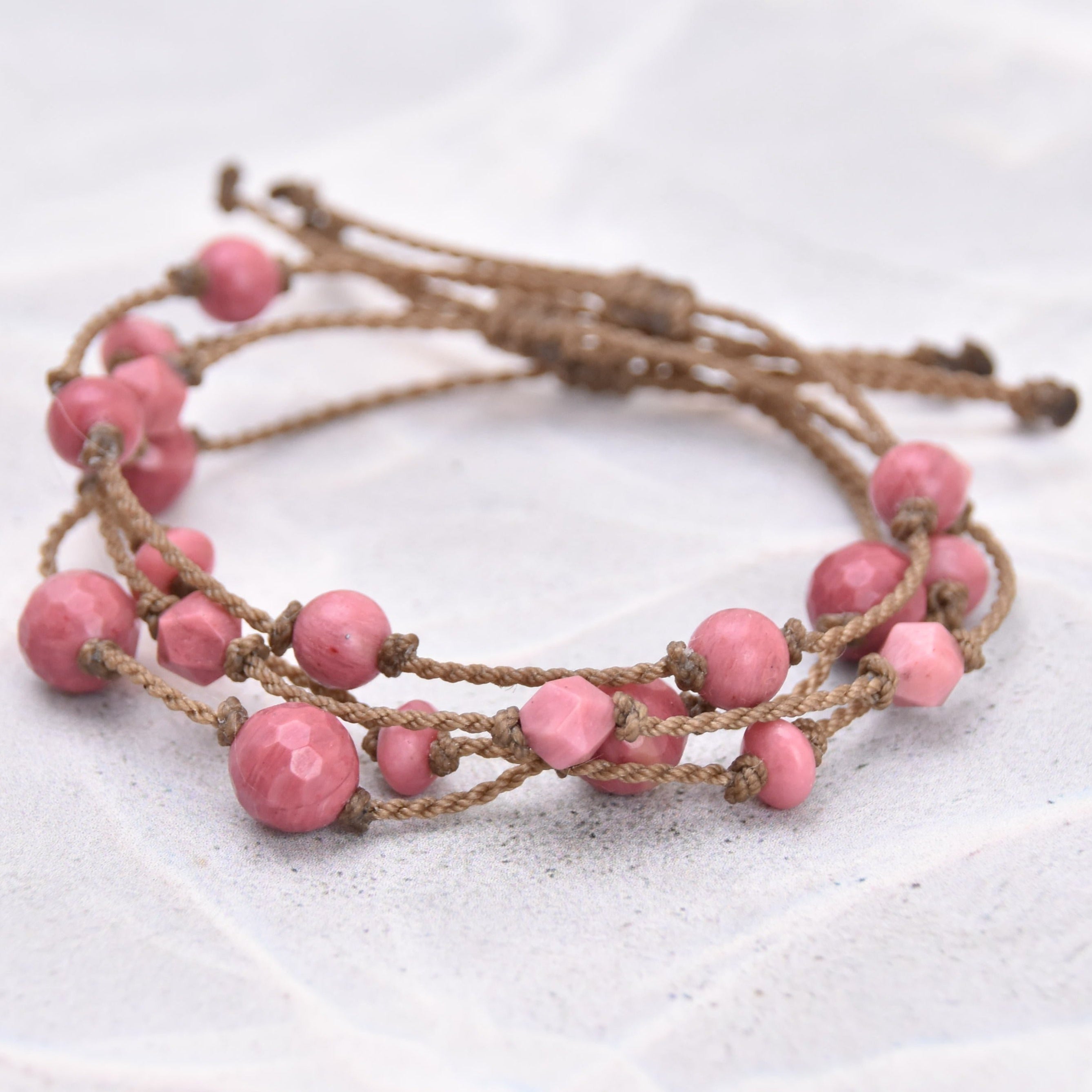 Pink Rhodonite Bracelets