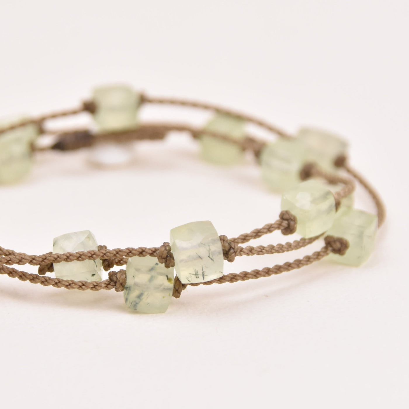Wrap-0941-Prehnite Cube Petite
