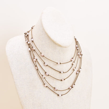 *LIMITED* Dainty Blush Rice Pearl Princess Necklace, Bracelet or BOTH!
