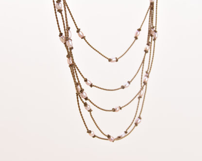 *LIMITED* Dainty Blush Rice Pearl Princess Necklace, Bracelet or BOTH!