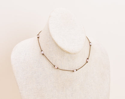 *LIMITED* Dainty Blush Rice Pearl Princess Necklace, Bracelet or BOTH!