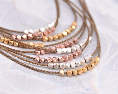 Minimalist Metal  Necklace - Rose Gold, Gold or Silver