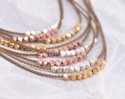 Minimalist Metal  Necklace - Rose Gold, Gold or Silver