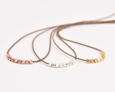 Minimalist Metal  Necklace - Rose Gold, Gold or Silver