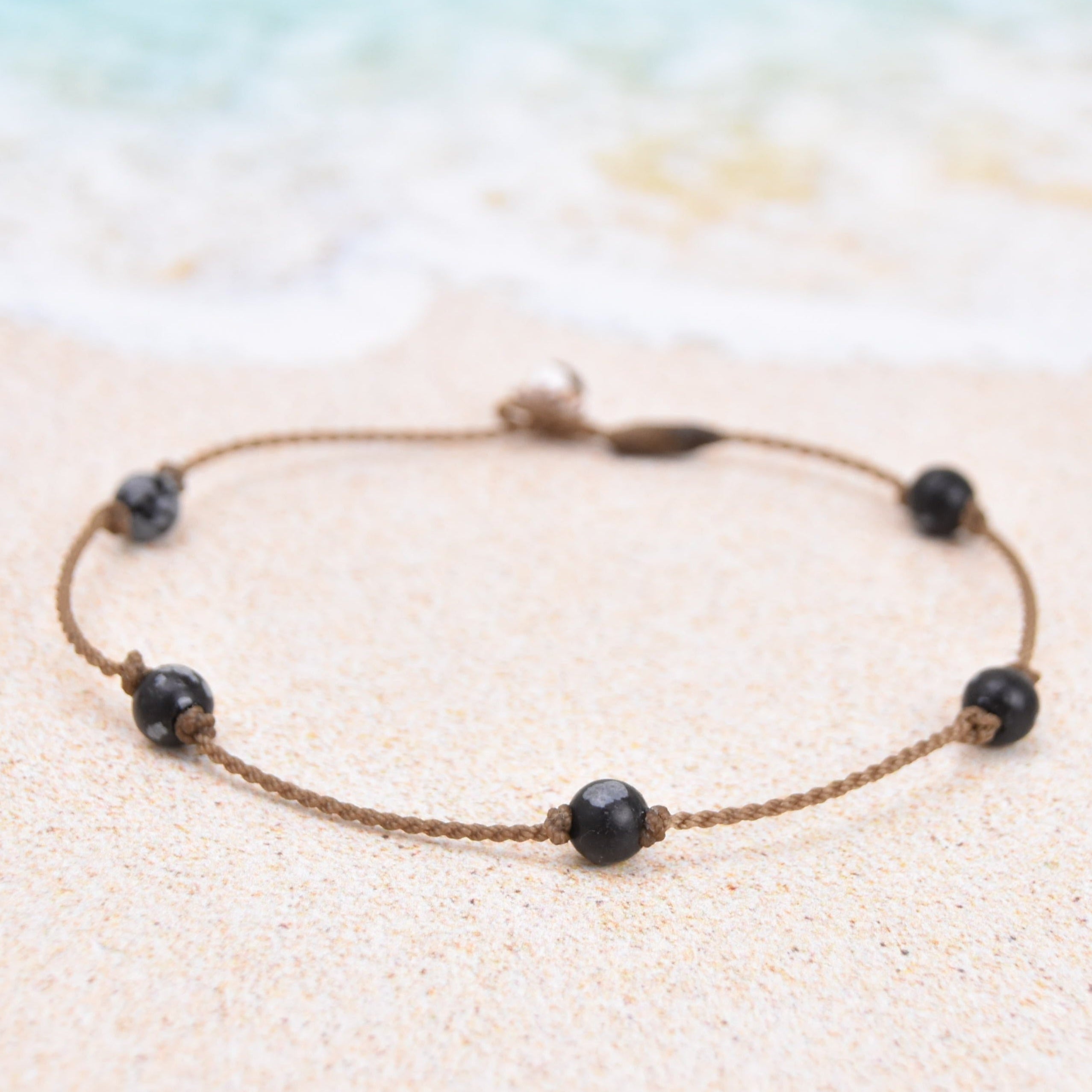 Black Stones Princess Anklets