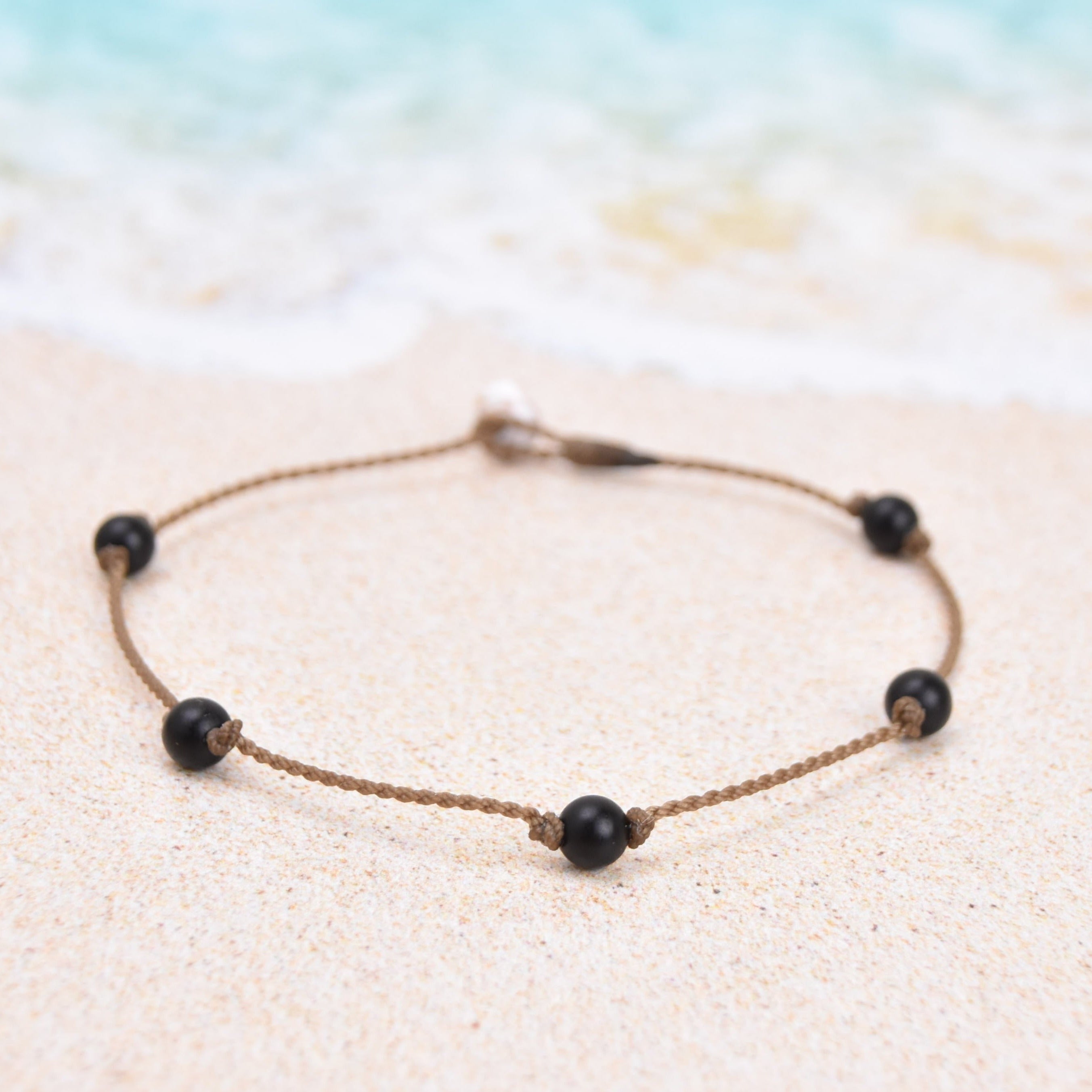 Black Stones Princess Anklets