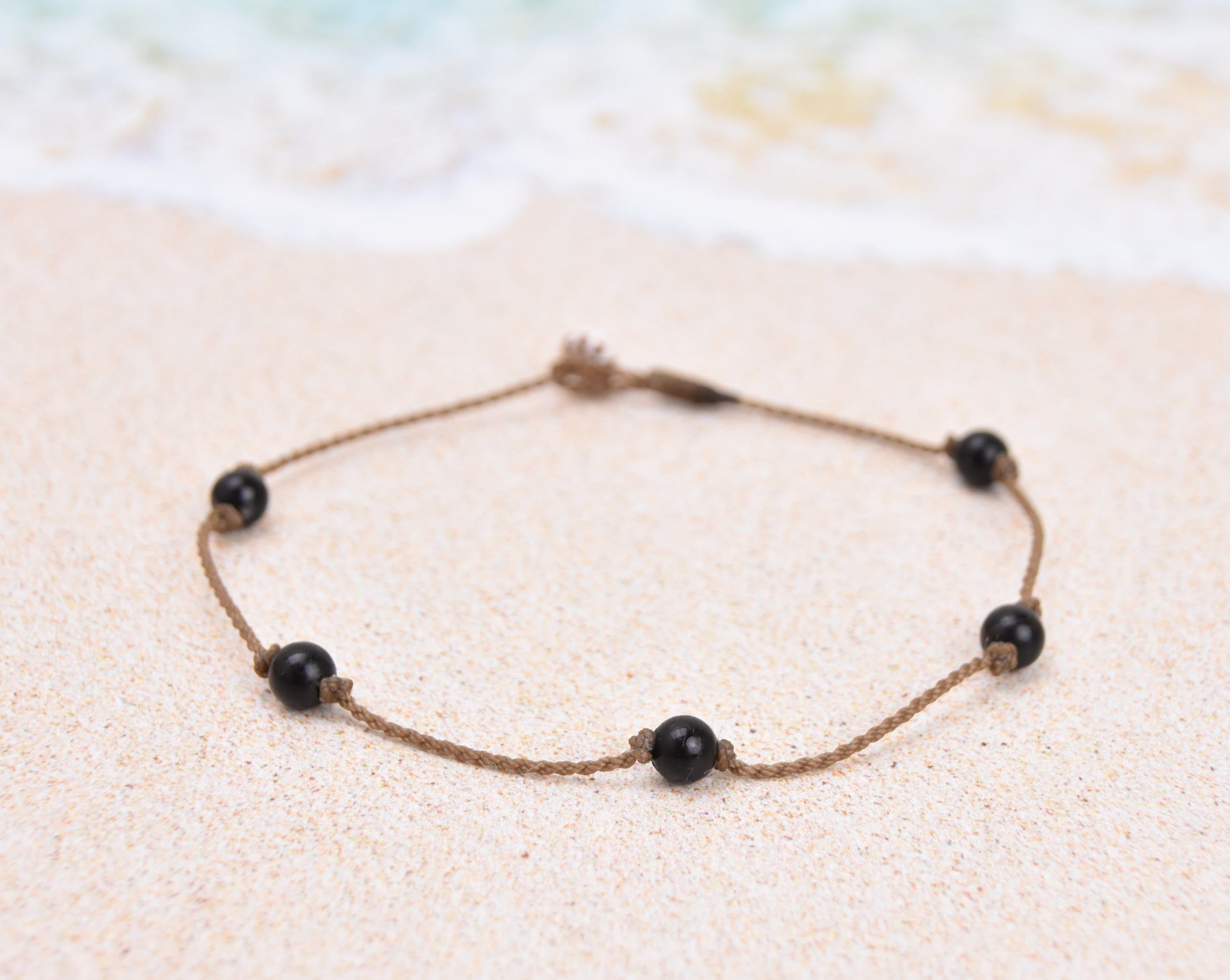Black Stones Princess Anklets