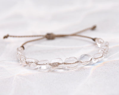 Clear Quartz Pebble - Bracelet, Necklace, Duet, OR the whole set!