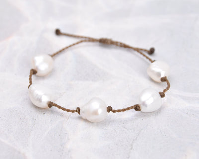 White Pearl Bracelets