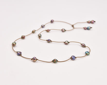 Pearl Duets - necklace + hatband
