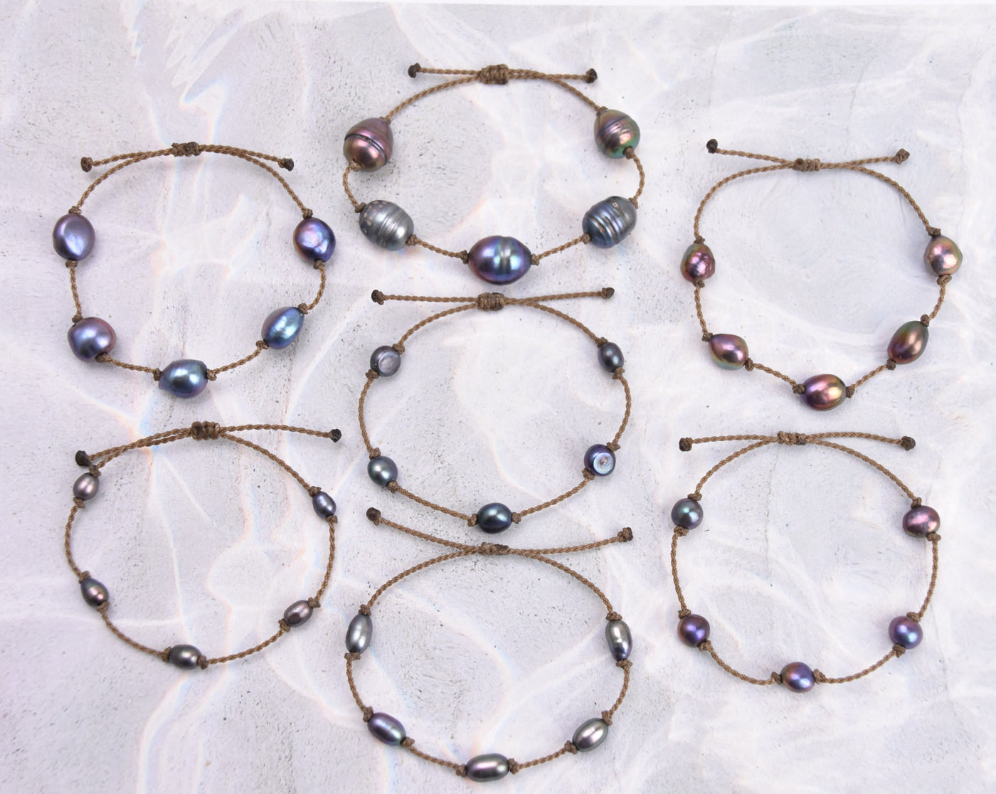 Mermaid + Peacock Pearl Bracelets