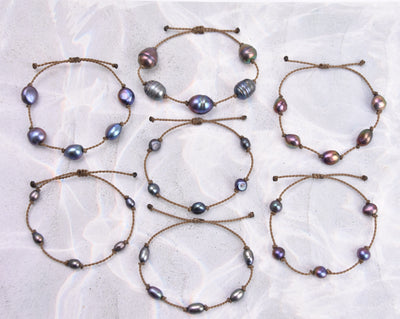 Mermaid + Peacock Pearl Bracelets
