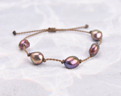 Mermaid + Peacock Pearl Bracelets