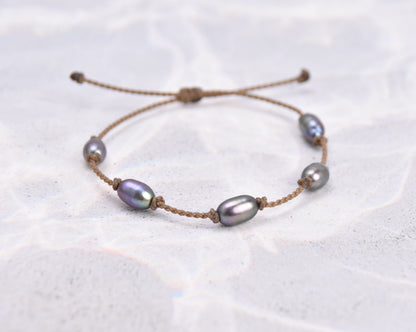 Mermaid + Peacock Pearl Bracelets