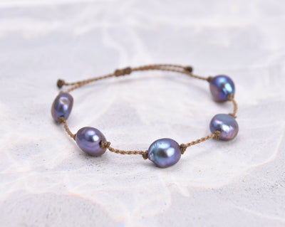Mermaid + Peacock Pearl Bracelets