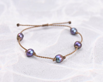 Mermaid + Peacock Pearl Bracelets