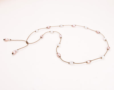 Pearl + Stone Duets - necklace + hatband