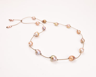 Pearl Duets - necklace + hatband