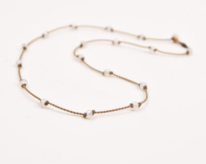 Wrap-0128-Moonstone Rondelle Faceted